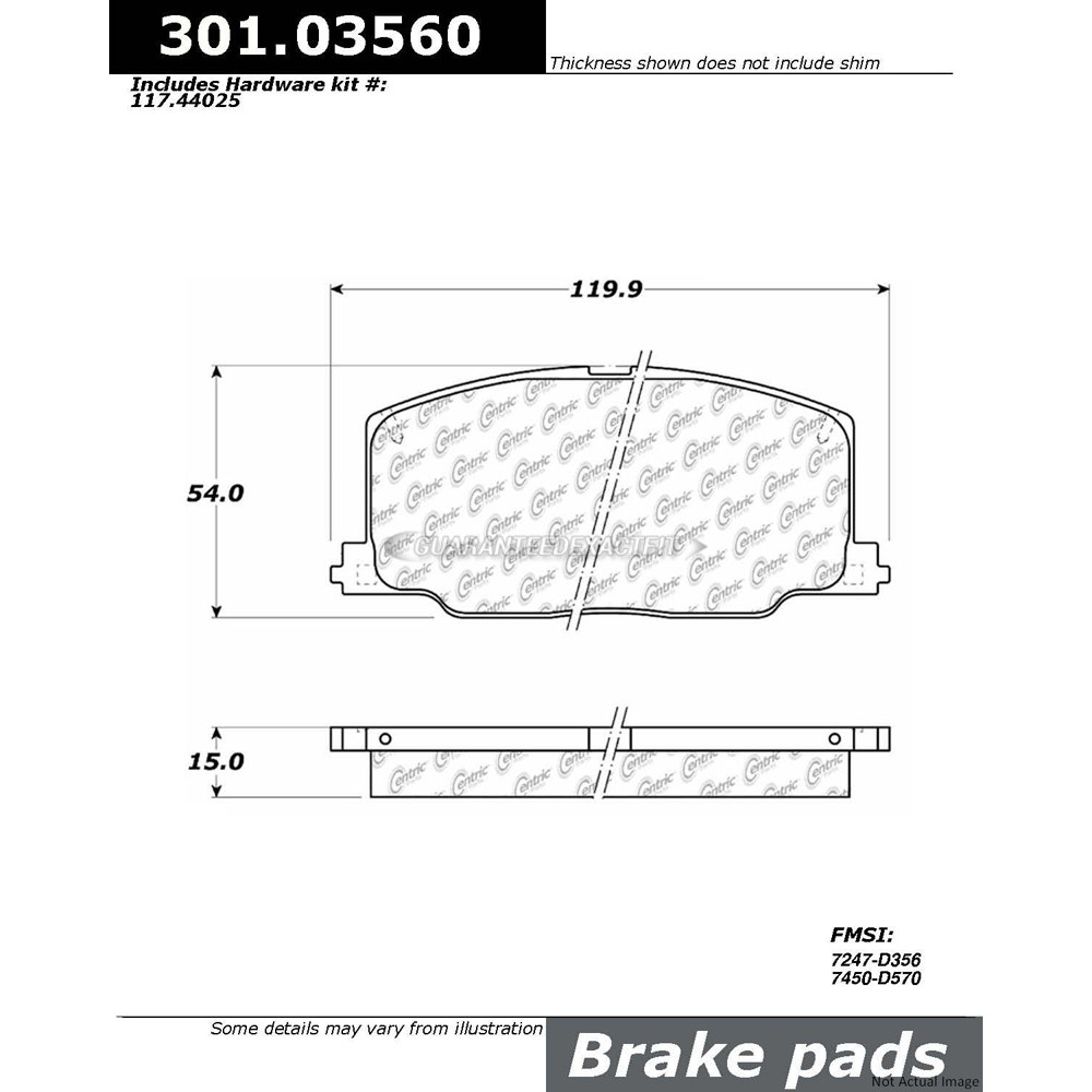 Disc Brake Pad Set 301.03560